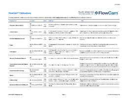 Список опубликованных исследований FlowCam